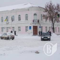 Засніжені Прилуки з висоти дронового польоту. Відео Засніжені Прилуки з висоти дронового польоту. Відео