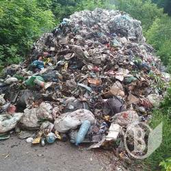 Водій скинув у селі 12 тонн сміття Водій скинув у селі 12 тонн сміття