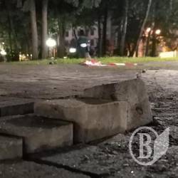 Розлізлася бруківка у сквері Хмельницького Розлізлася бруківка у сквері Хмельницького