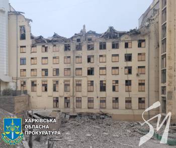Ранковий обстріл Харкова: в одному з університетів серйозні руйнування Ранковий обстріл Харкова: в одному з університетів серйозні руйнування